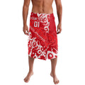 Personalized Dolphins Rugby Lavalava Urban Street Graffiti Style - Distressed Splatter Elements