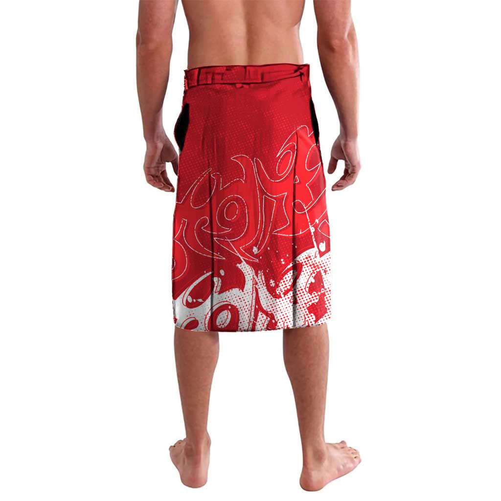 Personalized Dolphins Rugby Lavalava Urban Street Graffiti Style - Distressed Splatter Elements