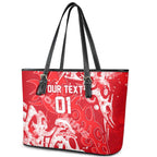 Personalized Dolphins Rugby Leather Tote Bag Urban Street Graffiti Style - Distressed Splatter Elements
