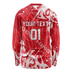 Personalized Dolphins Rugby Long Sleeve Shirt Urban Street Graffiti Style - Distressed Splatter Elements