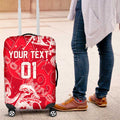 Personalized Dolphins Rugby Luggage Cover Urban Street Graffiti Style - Distressed Splatter Elements