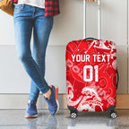 Personalized Dolphins Rugby Luggage Cover Urban Street Graffiti Style - Distressed Splatter Elements