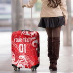 Personalized Dolphins Rugby Luggage Cover Urban Street Graffiti Style - Distressed Splatter Elements