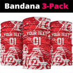 Personalized Dolphins Rugby Neck Gaiter Urban Street Graffiti Style - Distressed Splatter Elements