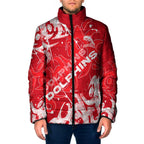 Personalized Dolphins Rugby Padded Jacket Urban Street Graffiti Style - Distressed Splatter Elements