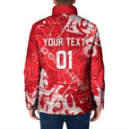 Personalized Dolphins Rugby Padded Jacket Urban Street Graffiti Style - Distressed Splatter Elements