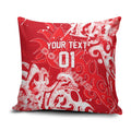 Personalized Dolphins Rugby Pillow Cover Urban Street Graffiti Style - Distressed Splatter Elements