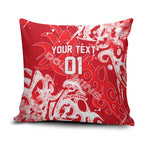 Personalized Dolphins Rugby Pillow Cover Urban Street Graffiti Style - Distressed Splatter Elements