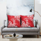 Personalized Dolphins Rugby Pillow Cover Urban Street Graffiti Style - Distressed Splatter Elements