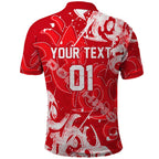 Personalized Dolphins Rugby Polo Shirt Urban Street Graffiti Style - Distressed Splatter Elements
