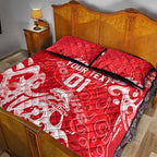Personalized Dolphins Rugby Quilt Bed Set Urban Street Graffiti Style - Distressed Splatter Elements