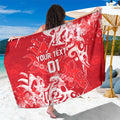 Personalized Dolphins Rugby Sarong Urban Street Graffiti Style - Distressed Splatter Elements