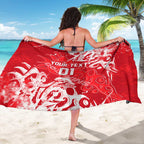 Personalized Dolphins Rugby Sarong Urban Street Graffiti Style - Distressed Splatter Elements