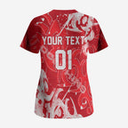 Personalized Dolphins Rugby Scrub Top Urban Street Graffiti Style - Distressed Splatter Elements