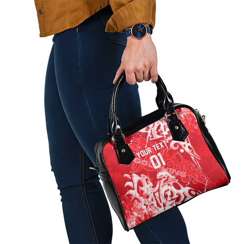 Personalized Dolphins Rugby Shoulder Handbag Urban Street Graffiti Style - Distressed Splatter Elements