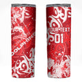 Personalized Dolphins Rugby Skinny Tumbler Urban Street Graffiti Style - Distressed Splatter Elements