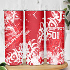 Personalized Dolphins Rugby Skinny Tumbler Urban Street Graffiti Style - Distressed Splatter Elements