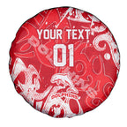 Personalized Dolphins Rugby Spare Tire Cover Urban Street Graffiti Style - Distressed Splatter Elements