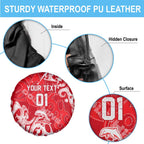 Personalized Dolphins Rugby Spare Tire Cover Urban Street Graffiti Style - Distressed Splatter Elements