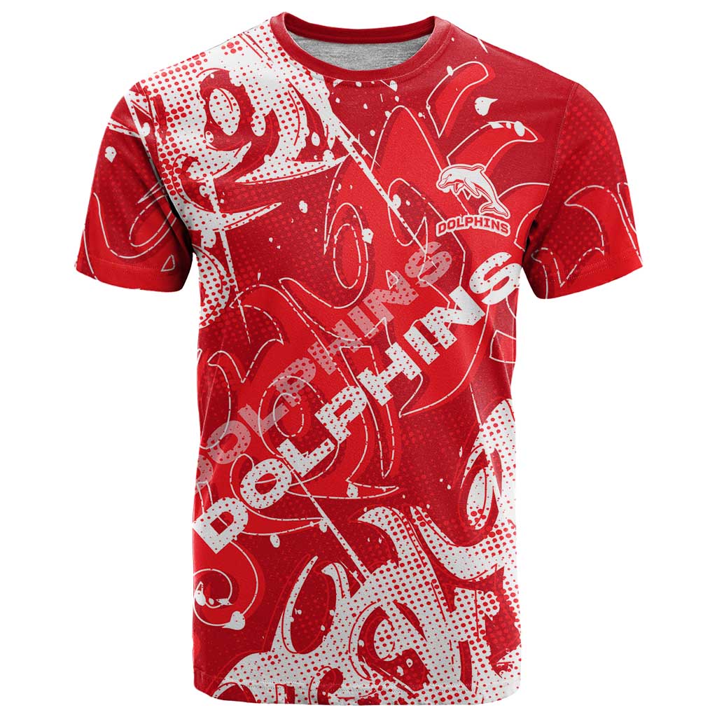 Personalized Dolphins Rugby T Shirt Urban Street Graffiti Style - Distressed Splatter Elements