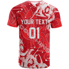 Personalized Dolphins Rugby T Shirt Urban Street Graffiti Style - Distressed Splatter Elements