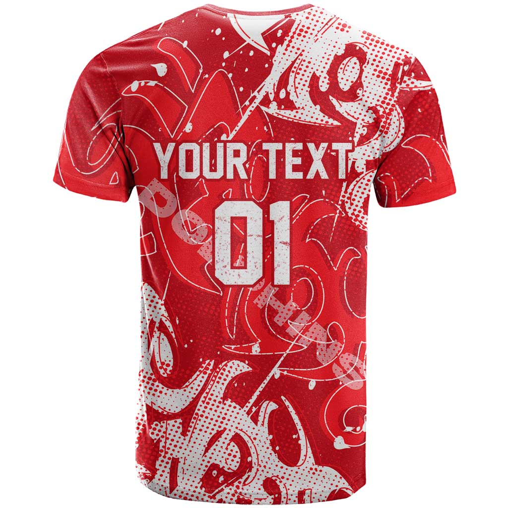 Personalized Dolphins Rugby T Shirt Urban Street Graffiti Style - Distressed Splatter Elements