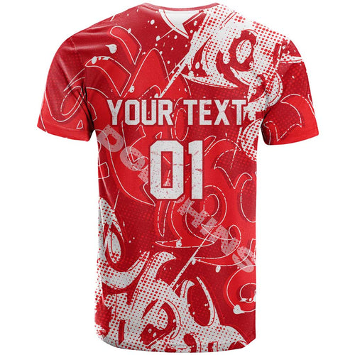 Personalized Dolphins Rugby T Shirt Urban Street Graffiti Style - Distressed Splatter Elements