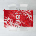 Personalized Dolphins Rugby Tablecloth Urban Street Graffiti Style - Distressed Splatter Elements