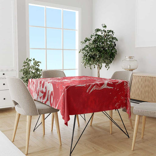 Personalized Dolphins Rugby Tablecloth Urban Street Graffiti Style - Distressed Splatter Elements