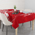 Personalized Dolphins Rugby Tablecloth Urban Street Graffiti Style - Distressed Splatter Elements