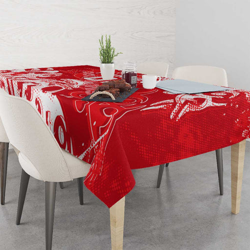 Personalized Dolphins Rugby Tablecloth Urban Street Graffiti Style - Distressed Splatter Elements