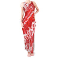 Personalized Dolphins Rugby Tank Maxi Dress Urban Street Graffiti Style - Distressed Splatter Elements