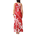 Personalized Dolphins Rugby Tank Maxi Dress Urban Street Graffiti Style - Distressed Splatter Elements