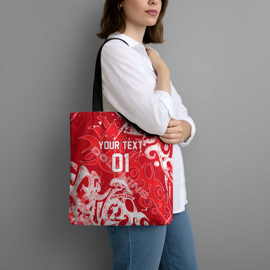 Personalized Dolphins Rugby Tote Bag Urban Street Graffiti Style - Distressed Splatter Elements