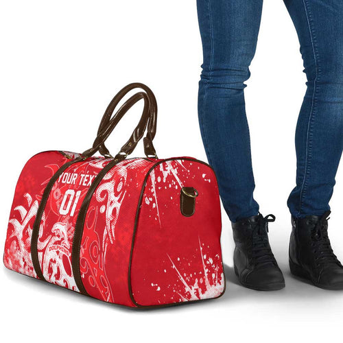 Personalized Dolphins Rugby Travel Bag Urban Street Graffiti Style - Distressed Splatter Elements
