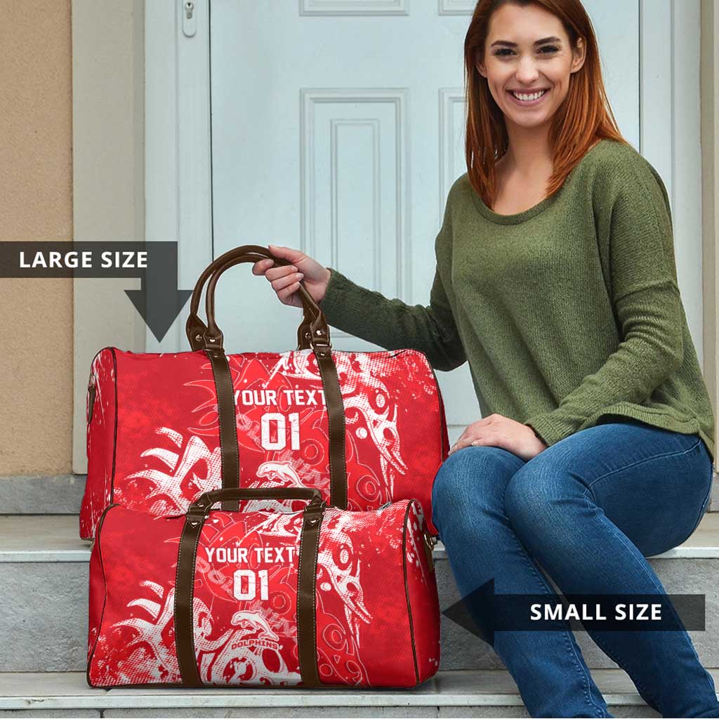 Personalized Dolphins Rugby Travel Bag Urban Street Graffiti Style - Distressed Splatter Elements