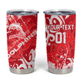 Personalized Dolphins Rugby Tumbler Cup Urban Street Graffiti Style - Distressed Splatter Elements