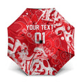 Personalized Dolphins Rugby Umbrella Urban Street Graffiti Style - Distressed Splatter Elements