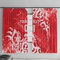 Personalized Dolphins Rugby Window Curtain Urban Street Graffiti Style - Distressed Splatter Elements