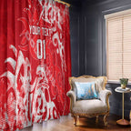 Personalized Dolphins Rugby Window Curtain Urban Street Graffiti Style - Distressed Splatter Elements