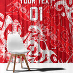 Personalized Dolphins Rugby Window Curtain Urban Street Graffiti Style - Distressed Splatter Elements
