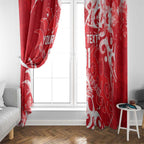 Personalized Dolphins Rugby Window Curtain Urban Street Graffiti Style - Distressed Splatter Elements