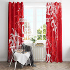 Personalized Dolphins Rugby Window Curtain Urban Street Graffiti Style - Distressed Splatter Elements
