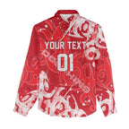 Personalized Dolphins Rugby Women Casual Shirt Urban Street Graffiti Style - Distressed Splatter Elements