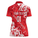 Personalized Dolphins Rugby Women Polo Shirt Urban Street Graffiti Style - Distressed Splatter Elements