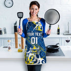 Personalized North Queensland Cowboys Rugby Apron Urban Street Graffiti Style - Distressed Splatter Elements
