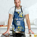 Personalized North Queensland Cowboys Rugby Apron Urban Street Graffiti Style - Distressed Splatter Elements