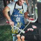 Personalized North Queensland Cowboys Rugby Apron Urban Street Graffiti Style - Distressed Splatter Elements