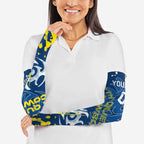 Personalized North Queensland Cowboys Rugby Arm Sleeves Urban Street Graffiti Style - Distressed Splatter Elements
