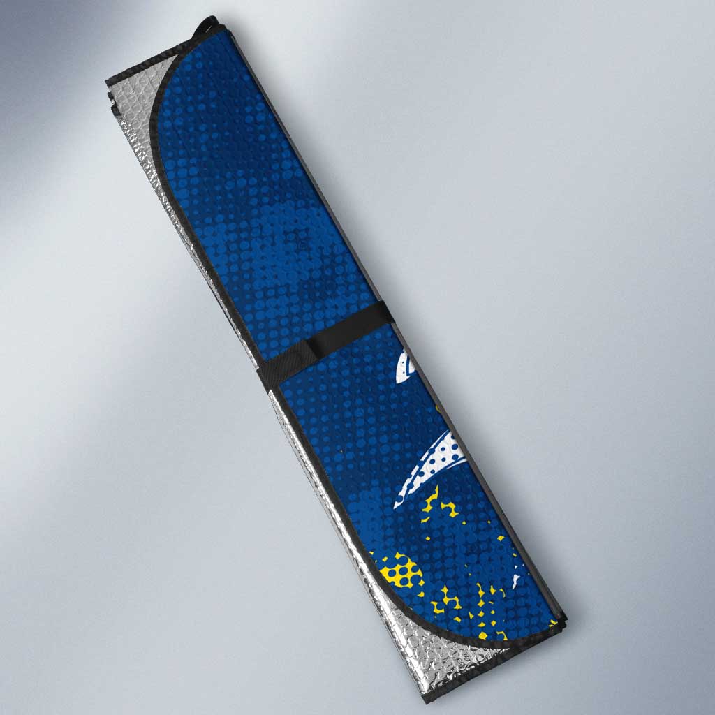 Personalized North Queensland Cowboys Rugby Auto Sun Shade Urban Street Graffiti Style - Distressed Splatter Elements